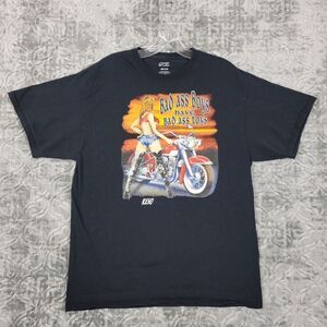 Bad Ass Boys Have Bad Ass Toys Shirt Mens Large Black Motorcycle Graphic Biker